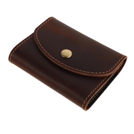 Parliky Minimalist Card Case for Men 12 Credit Card Holders Organizer Snap Closure Card Wallet