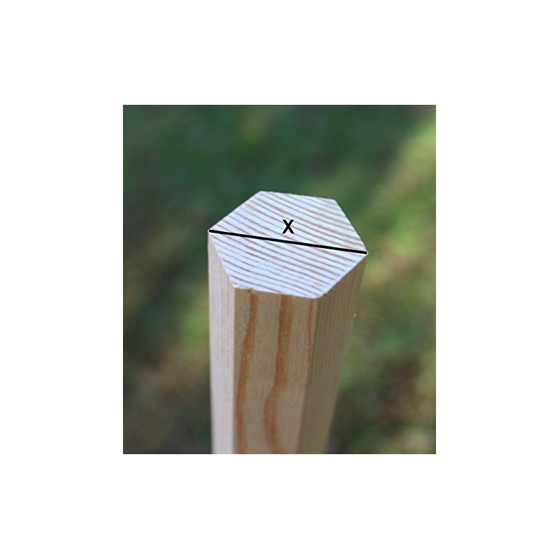 1" Hexagon Dowel Rod - Qty. 6 (six) Poplar Rods