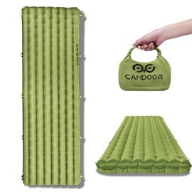 CAMDDOR Ultralight Sleeping Pad, Patchworkable Sleeping Pad for Camping with Warm 6.8 R-Value Insulated Camping Mattress for Camping, Hiking, Backpacking, Outdoor with Inflatable Bag