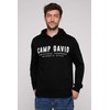 Camp David Men's Basic Hoodie with Logo Print, black, XL