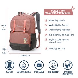 MOUNTAINTOP Children's Backpack Girls Boys Backpack Kids School Backpack Girls Boys School Bag for School 20L, Pink-20L