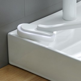 Extended Handle Sponge Scrubber with Integrated Scouring Pads: Ultimate Kitchen, Bathroom & Shower Cleaning Tool for Effortless Wash & Scrubbing (Long Handle Brush Sponge)