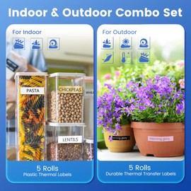 10 x Phomemo P12/P12 PRO/LT12 Thermal Transfer and Thermal Label Tape Combination for Outdoor and Indoor Use 12 mm x 4 m Q5-335/Q5-HL131/Q5-LMG31/Q5-MQP37/Q5-TB131(2),Q5-TB231/Q5-TB833 1 label tape