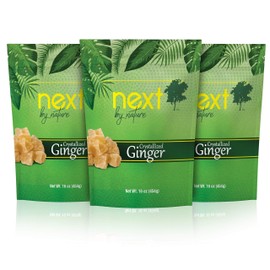 Natural Crystallized Ginger cubes 16 oz (3-Pack)