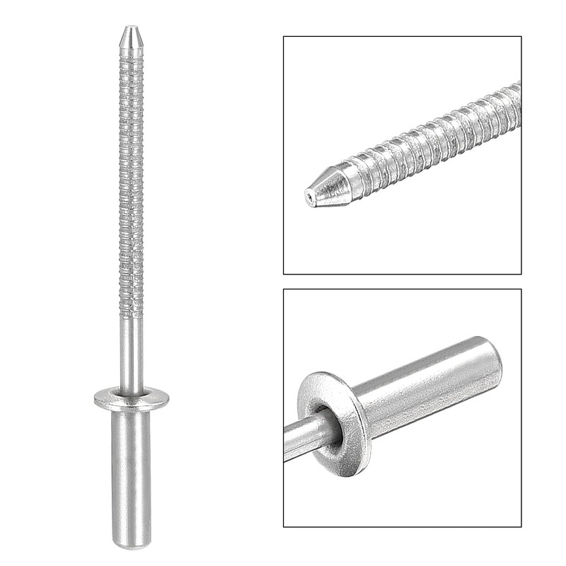 sourcing map Blind Rivets, 304 Stainless Steel Pull Rivets Core