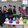 Chewarelly 24 Pack 2025 Congrats Grad Cupcake Toppers Set, Glitter