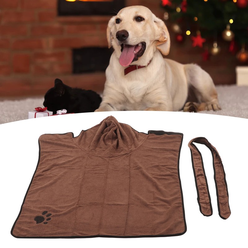 Dog Towel Bathrobe Strong Absorbent Soft Warm Pet Dog Drying