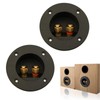 2PCS Round 2-Way Speaker Box Terminal Binding Post Screw Cup