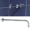 Extra Long Stainless Steel Shower Rain Head Arm Replacement Flange