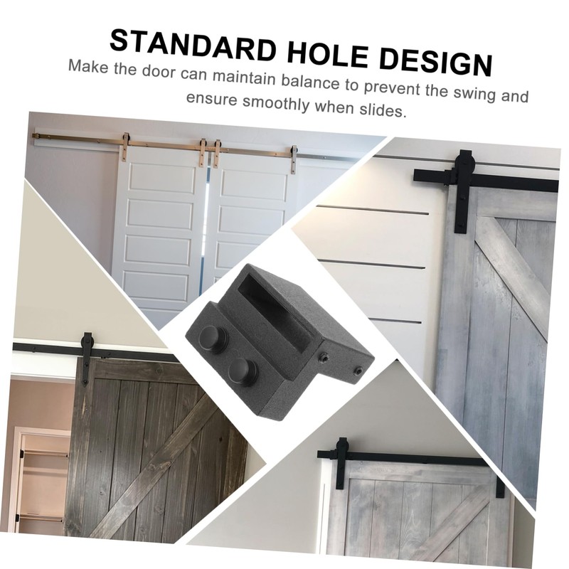 TEHAUX 1Pair Zinc Alloy Barn Door Stopper Sliding Rail Roller