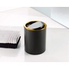 Kleine Wolke Golden Clap Cosmetic Bin, ABS, Black, 5 L,