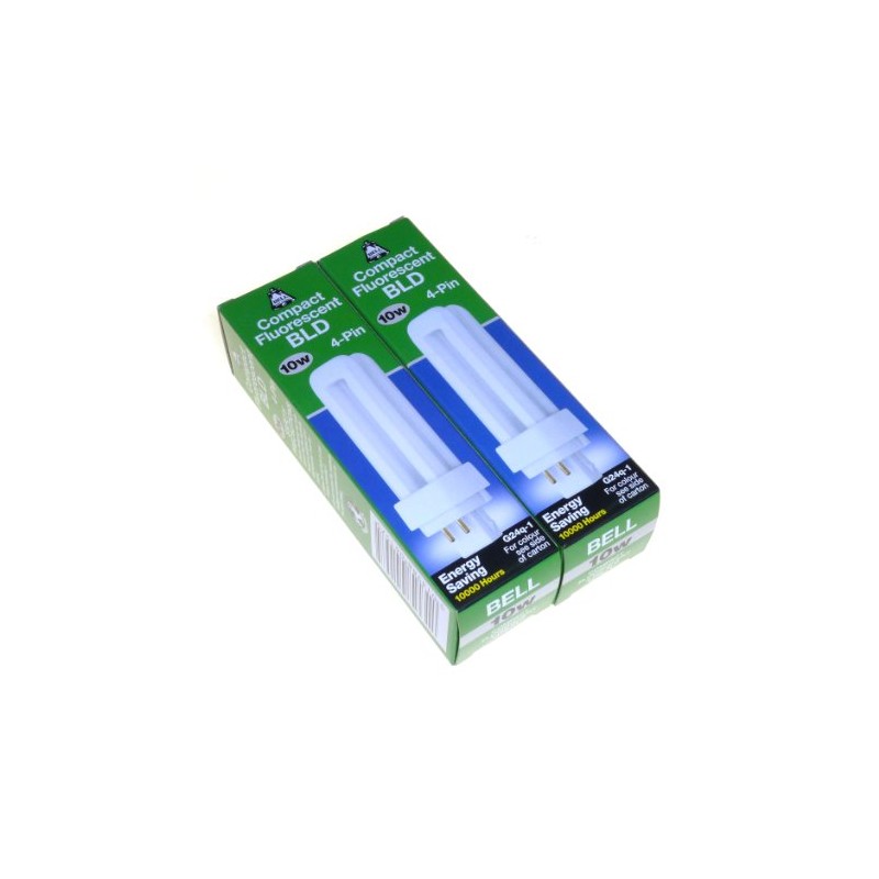 2x 10 watt CFL 4 pin Energy Saving Lamp 10W