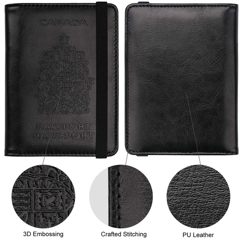 WALNEW RFID Blocking Passport Holder Wallet Cover Case