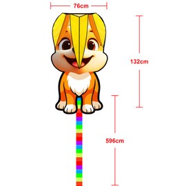 HENGDA KITE Dog Kite Soft Kite for Kids & Adults,Well Made,High Definition Printing,Cute Design,Easy to Carry,Lovely Design Kite Suitable for Outdoor Activities,51x29 Inches