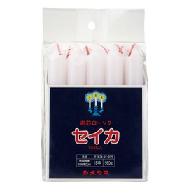 Kameyama Flame Candle No. 15 Square Bags (S), Pack of 18, Approximately 4 Hours 20 Minutes, Red Core
