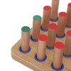 Wood Stroke Recovery Pegboard, Finger Dexterity Improve Board, Hand Eye