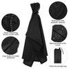 3-in-1 Waterproof Rain Poncho Lightweight Hooded Rain Coat Picnic Mat