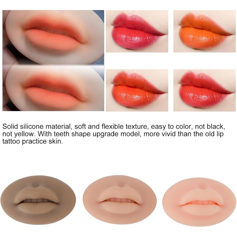 Práctica de Labios de Silicona, 3 Piezas de Labios de