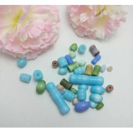 Unbranded 35g Cat Eyes Stone Beads mixed sizes and colors about 80+ Pieces