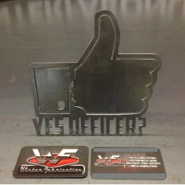 WinterFab Yes Officer? Hitch Cover - 1/8" Steel - Funny Tow Towing Reese Custom