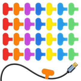 32Pcs Cable Label,Multi-Color Cable Labels Tags Write on Labels for Organizing Wires and Identification,Purpose Cable Tags Management Straps for Electronics and Cord Organizer