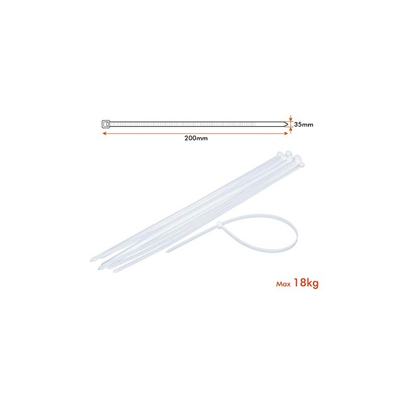 100 Plastic Cable Ties Electrician Cable Ties 3.5mm Cable Ties