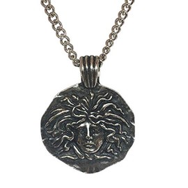 Westair Reproductions Medusa Head Snake Goddess Greek Roman Pendant Historical Costume Necklace