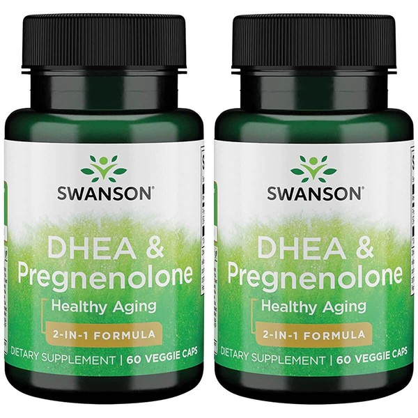 Swanson Dhea and Pregnenolone Complex 60 Veg Capsules (2 Pack)