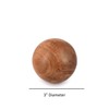 NIRMAN Decorative Acacia Wood Round Balls Set of 3 for