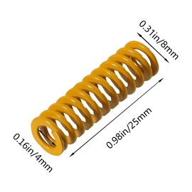 Aokin 3D Printer Bed Springs, 8mm OD 25mm Length Compression Mould Die Springs Light Load for Creality Ender 3, Ender 3 Pro, Ender 3 V2, Ender 3S, Ender 3 Max, CR-10, CR-10S 3D Printer, 10 Pcs