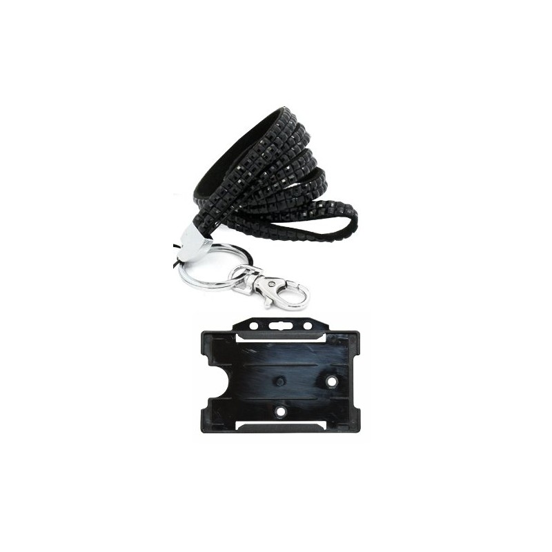 Customcard Rhinestone Breakaway Bling Lanyard with ID Card Holder -