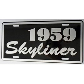 Motown Automotive Design Metal License Plate 1959 59 SKYLINER 6x12 TAG Fits Ford Fairlane 500 Galaxie Custom Classic Car Antique Museum Collection Novelty Garagfe Man Cave Sign Wall Art Gift