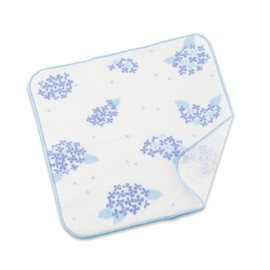NOREN Japanese Cotton Towel Senshu (Osaka) Towel/Washcloth Face Towel Japanese Handkerchief/Made in Japan 100% Cotton Quick Drying Absorbent Ultra Soft Thin Traditional Japanese Pattern (Hydrangea)