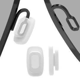 Eazean 5 Pairs Slip in Replacement Nose Pads Push in Square Silicone Nose Pieces Guards for Glasses Eyeglasses Sunglasses