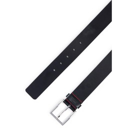 HUGO Giaspo Sz40 Men's Leather Belt with Embossed Logo on the Loop, Black 1