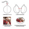Shot2go Pack of 8 Christmas Photo Baubles Gold/Red - each