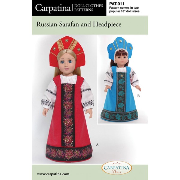 Pattern for Russian Sarafan - fits 18" American Girl Dolls