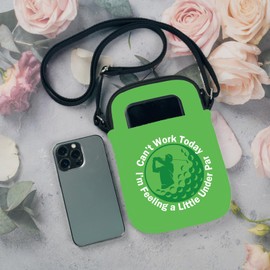 AKTAP Golf Gifts Can't Work Today Feeling a Bit Under Par Crossbody Bag Golfer Quote Shoulder Purse Golf Player Club Merch (CB, Little Under Par Mini CB-HT)