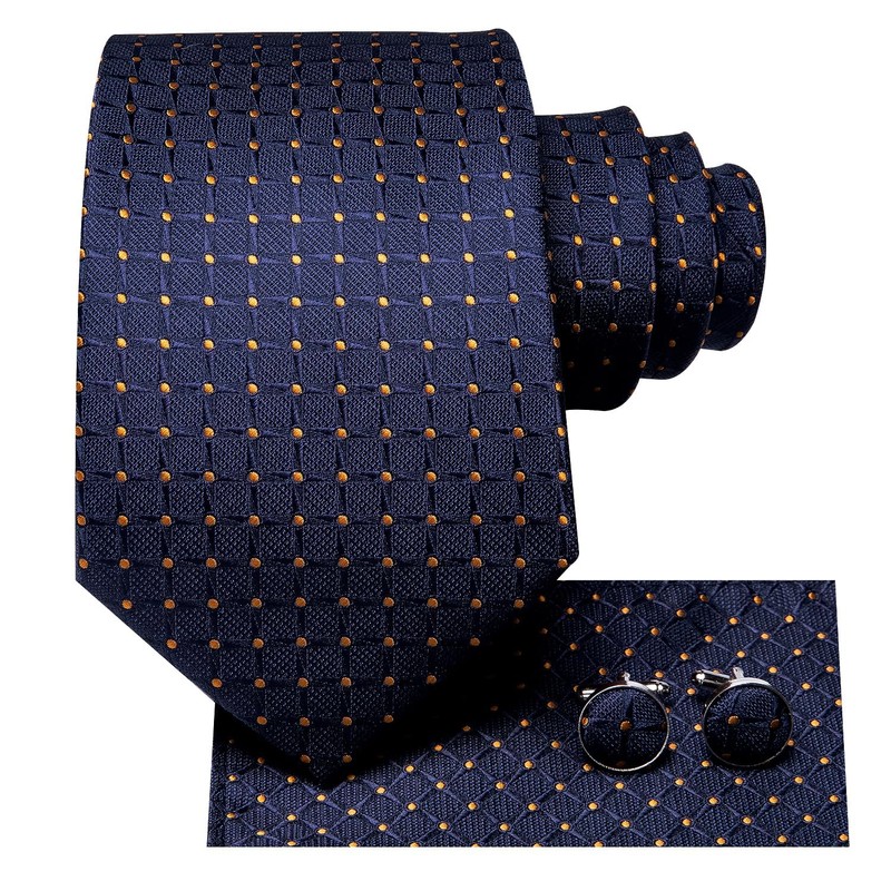 Dubulle Mens Red White Dots Striped Tie WOVEN Necktie for