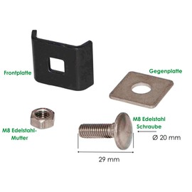 Zaundirekt Corner Connector Double Rod Mat Fence Pack of 10 - Grid Mat Connector for Light and Heavy Fences - Connector Rod Mat Fence in Anthracite