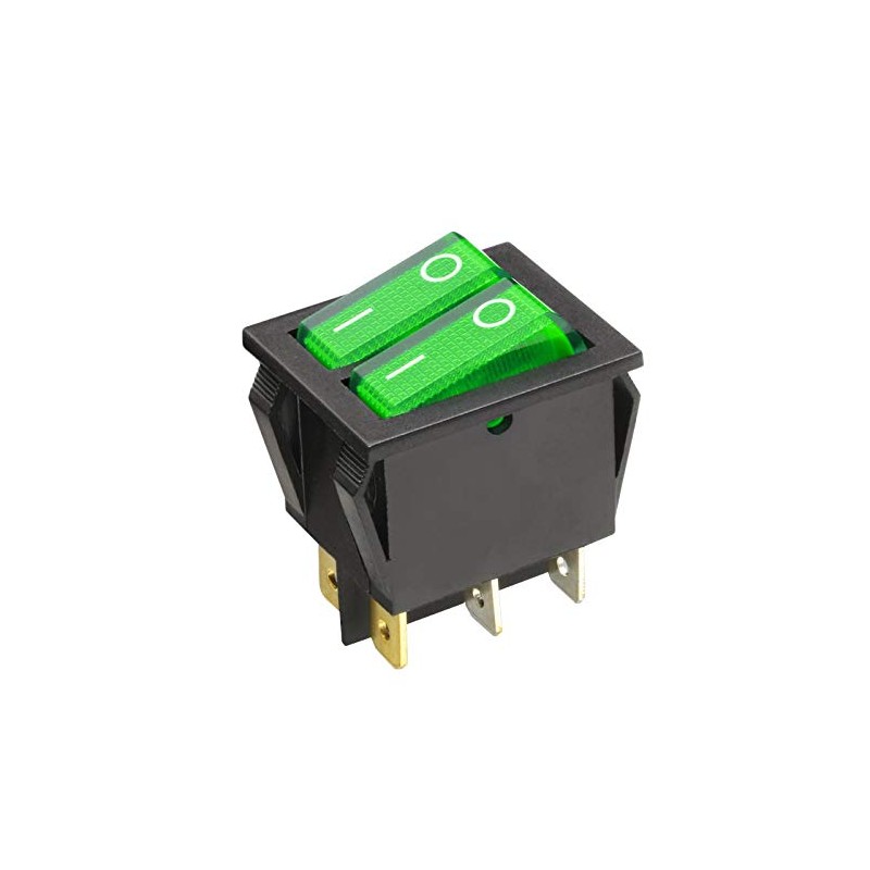 WITTKOWARE Dual Control Rocker Switch, 30 x 22 mm, 2-Pole,