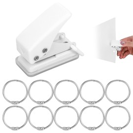 Pocket Hole Punch, Small Hole Punch for Folders, Flight Hole Punch for Office, White, School and DIY Projects, Mini Hole Punch for Photo Albums, Souvenirs and Bookmarks, Pocket Hole Punch School