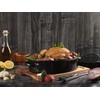 GOURMEX Medium 12lb Black Oval Ceramic Enamel Coated Roasting Pan