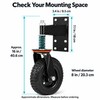 8 Inch Spring Loaded Heavy Duty Gate Wheel, 600 lb