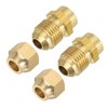 PATIKIL 2Pcs 5/16" Flare Male Thread Brass Flare Tube Fitting,
