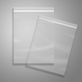 100 Pcs -8" x 10" Clear Plastic Cellophane Bags-Resealable Self Sealing Cello Bags for Artwork Cards & Envelopes, Photo, Prints, Candies