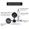 Pssopp CO2 Pressure Regulator CO2 Aquarium Pressure Regulator Valve with