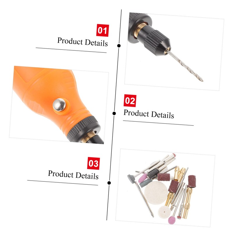 WOONEKY Mini Electric Nail Grinder 5-speed Charging Sanding Polishing Tool