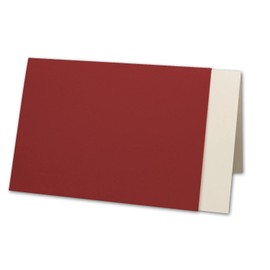 10 x Card Set DIN B6-12 x 17 cm - 120 x 170 mm - Folding Cards with Letter Envelopes and Insert Sheets - Ribbed Structure Surface - Dark Red - Vintage Invitation Cards