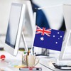 Handheld Australian Flag,YQQZQ 24pcs Vivid Color and Fade Resistant HandHeld